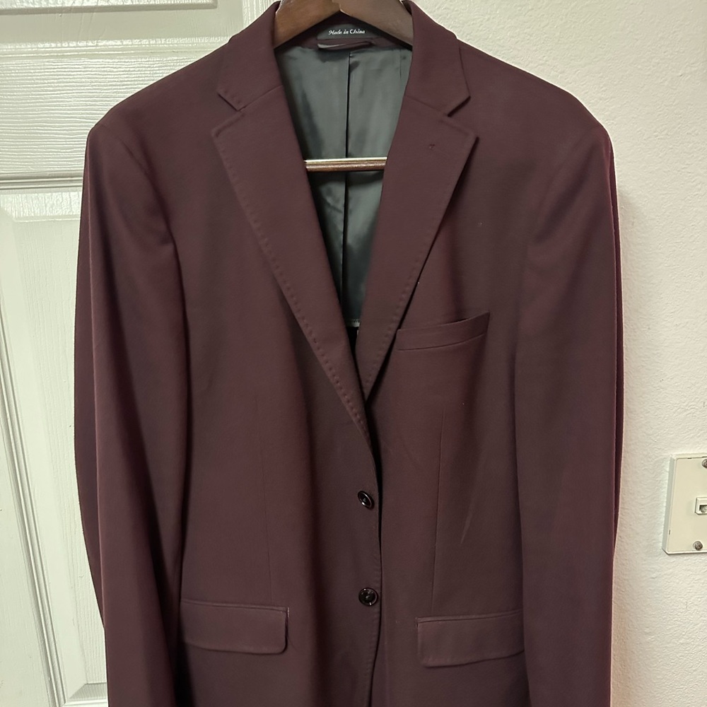 Calvin Klein Burgundy Blazer 44L Unconstructed